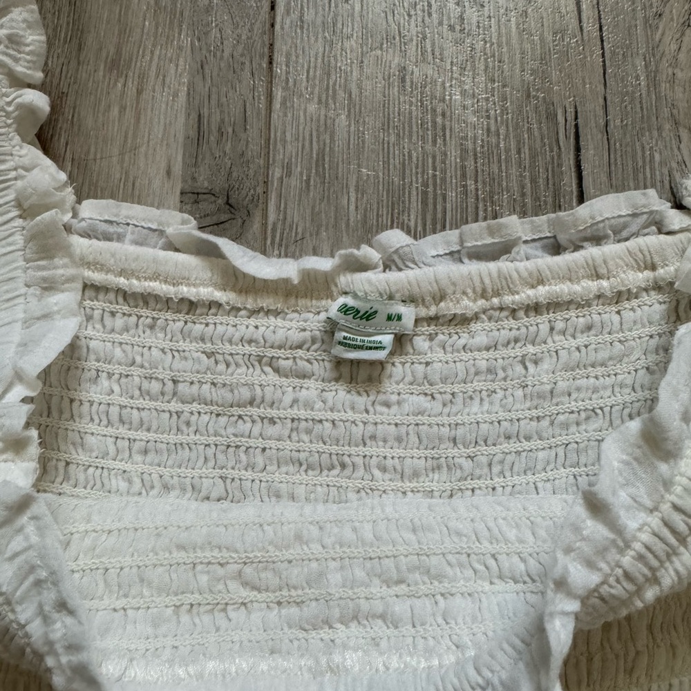 Aerie Scrunch Sleeve-Long Sleeve Crop - Picture 2 of 2